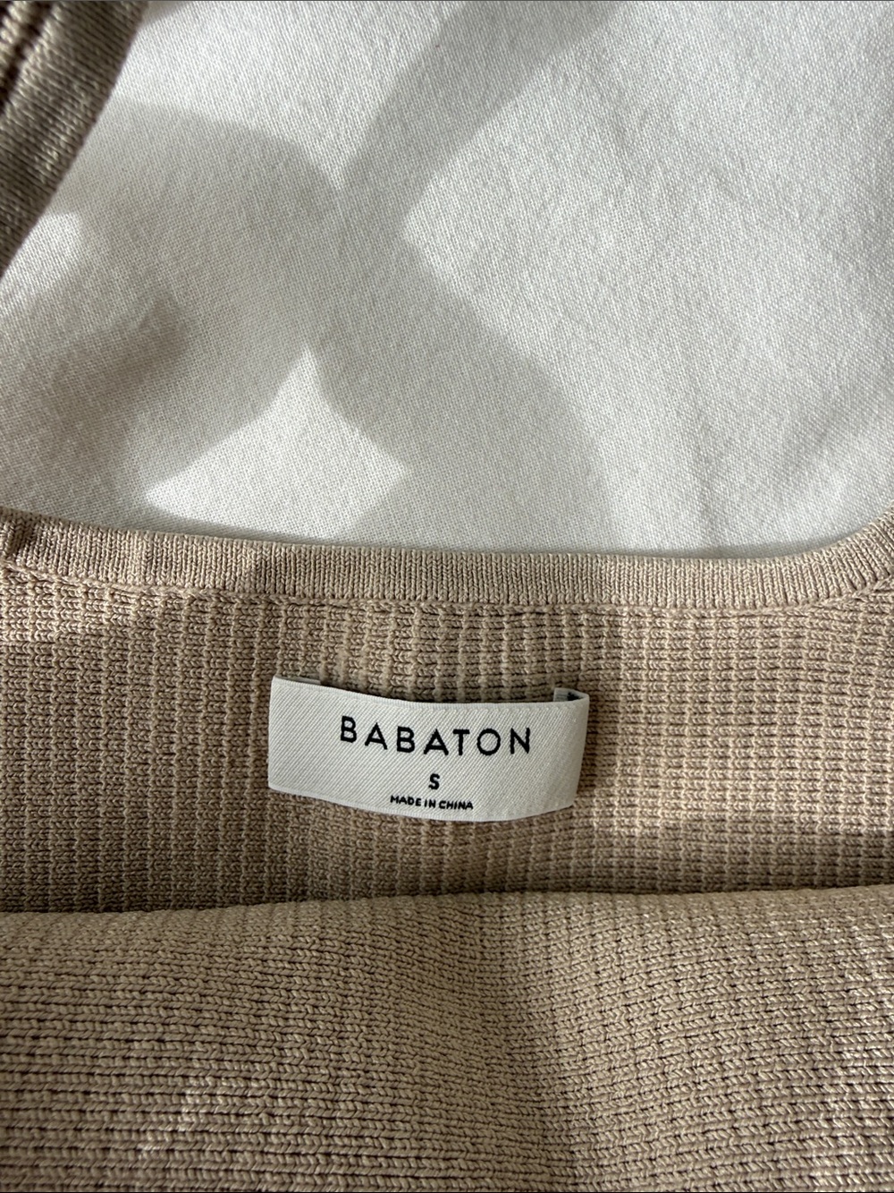 Ribbed Square Neck Tank Top - beige - Picture 2 of 3